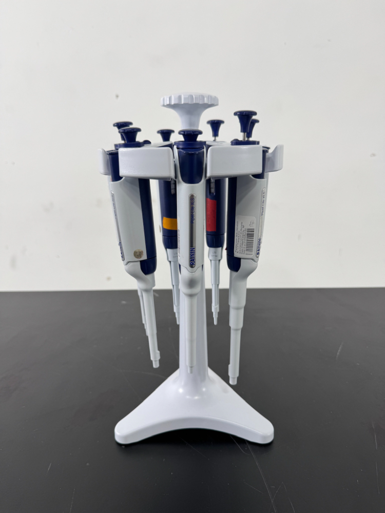 Image of Rainin Pipet-Lite XLS Single Channel Pipettes w/Stand - Quantity 7